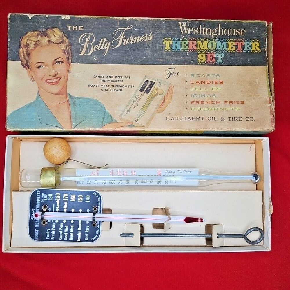 Betty Furness Thermometer & Skewer Westinghouse Vintage 1950's Set